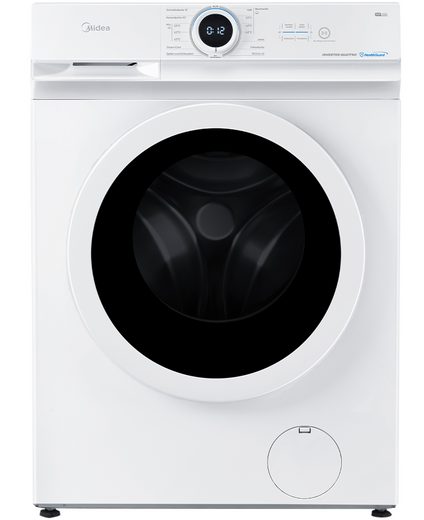 MIDEA Waschmaschine Lunar MF100W80B-14A, 8 kg, 1400 U/min, Reload, Steam Care, ECO-Wäsche, Kindersicherung, 15 Programme