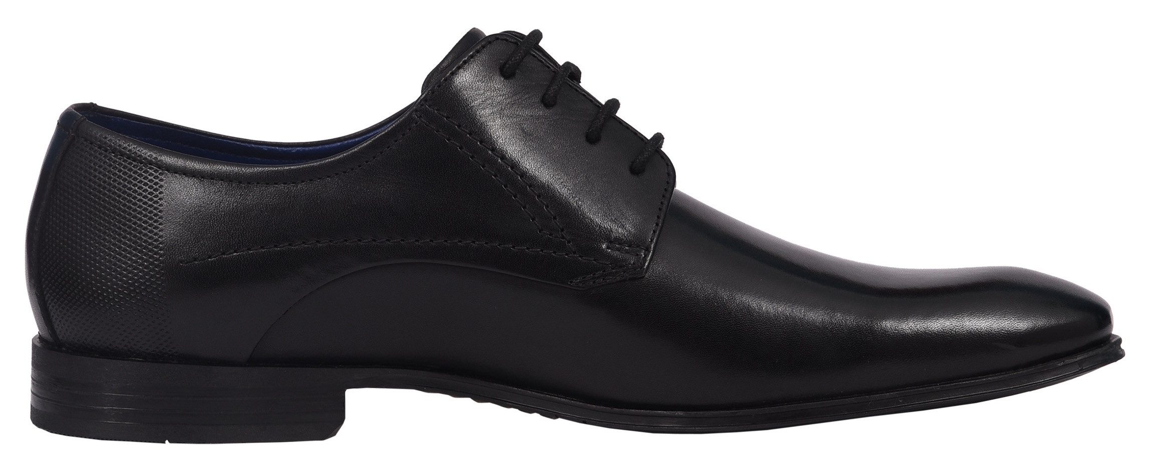 bugatti Schnürschuh, Blockabsatz, Abendschuh, Businessschuh, Festtagsschuh, Logoprägung