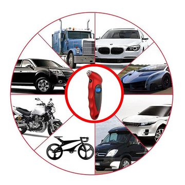 MORRENT Luftdruckmessgerät Reifendruck Prüfer Digitaler Luftdruckprüfer mit Großem LCD-Display für Autos,Geländewagen, Transporter, Sprinter, LKW, Fahrräder und Motorräder, Geschenke für Männer