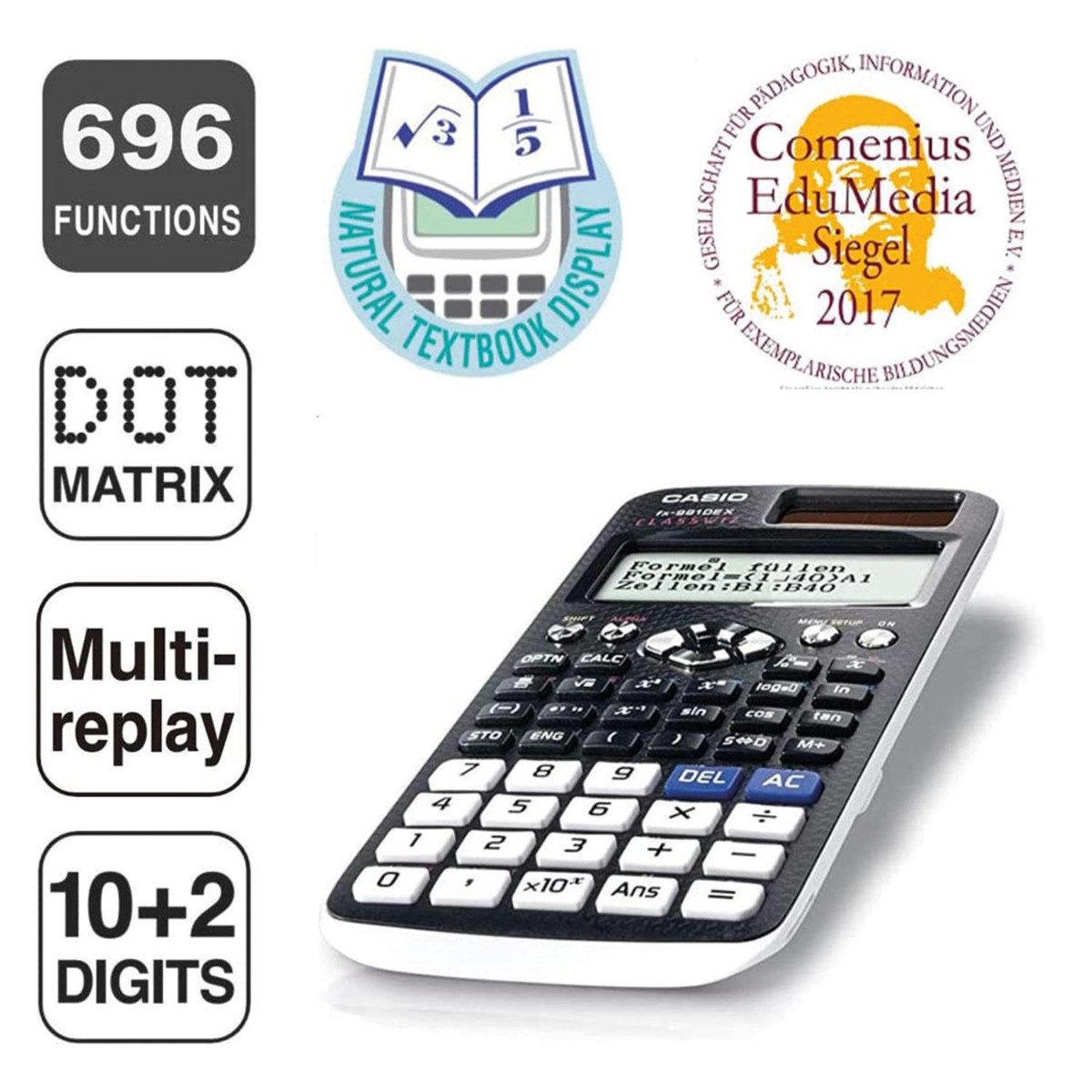 CASIO Taschenrechner fx-991DE X ClassWiz - technisch-wissenschaftlicher Taschenrechner