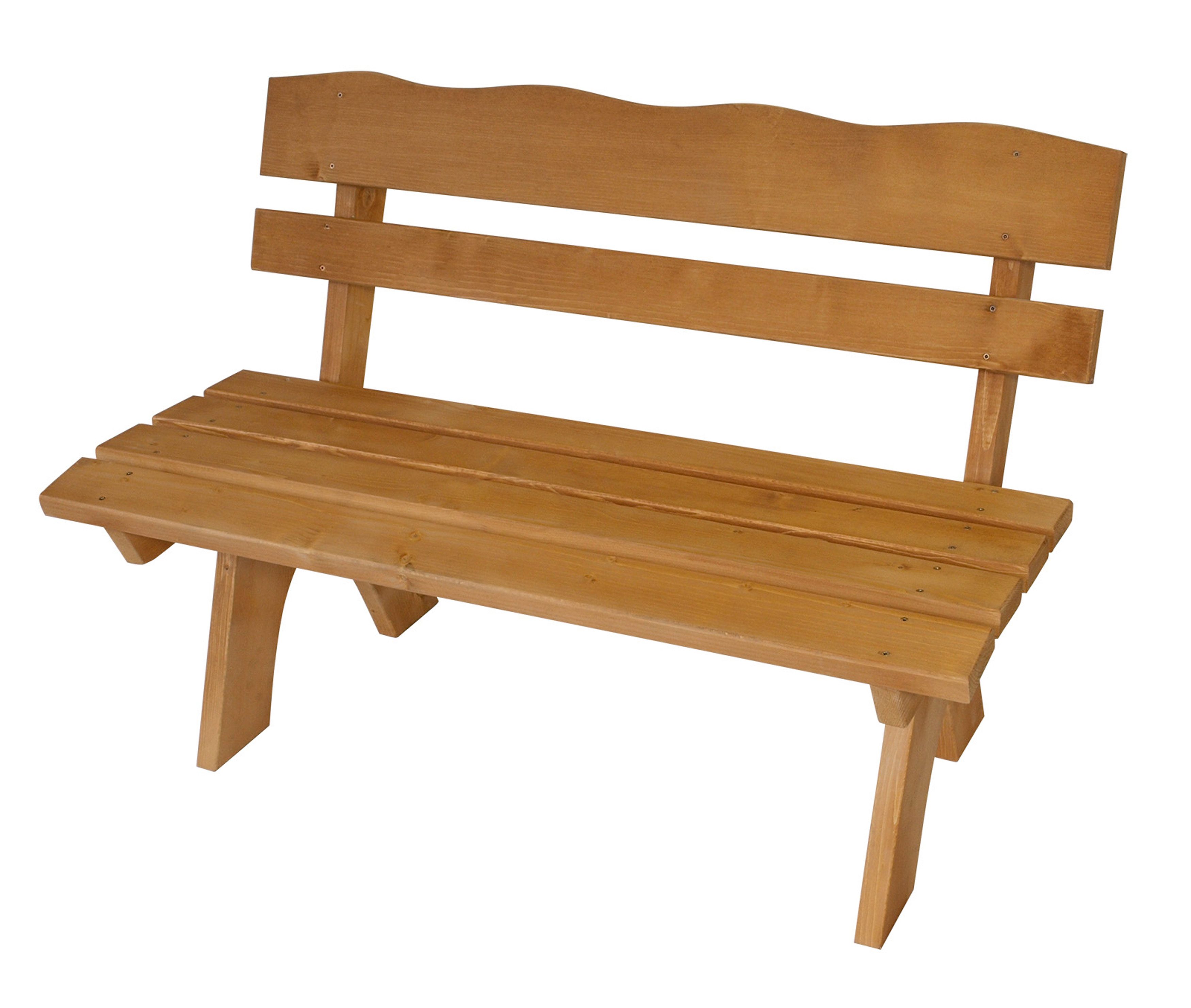 TPFGarden Gartenbank Drieburg (Hochwertige Outdoor Gartenbank, 1-St., Sitzbank Outdoor Garten Bank 2-Sitzer 120cm), Holzbank aus massivem Kiefernholz - Hochwertige Verarbeitung