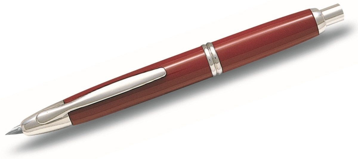 Pilot Pen Füllfederhalter Füllfederhalter Capless Rhodium B rot