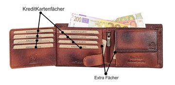 SHG Geldbörse ☼ Herrenbörse Leder Portemonnaie, Brieftasche Lederbörse mit Münzfach RFID Schutz Männerbörse