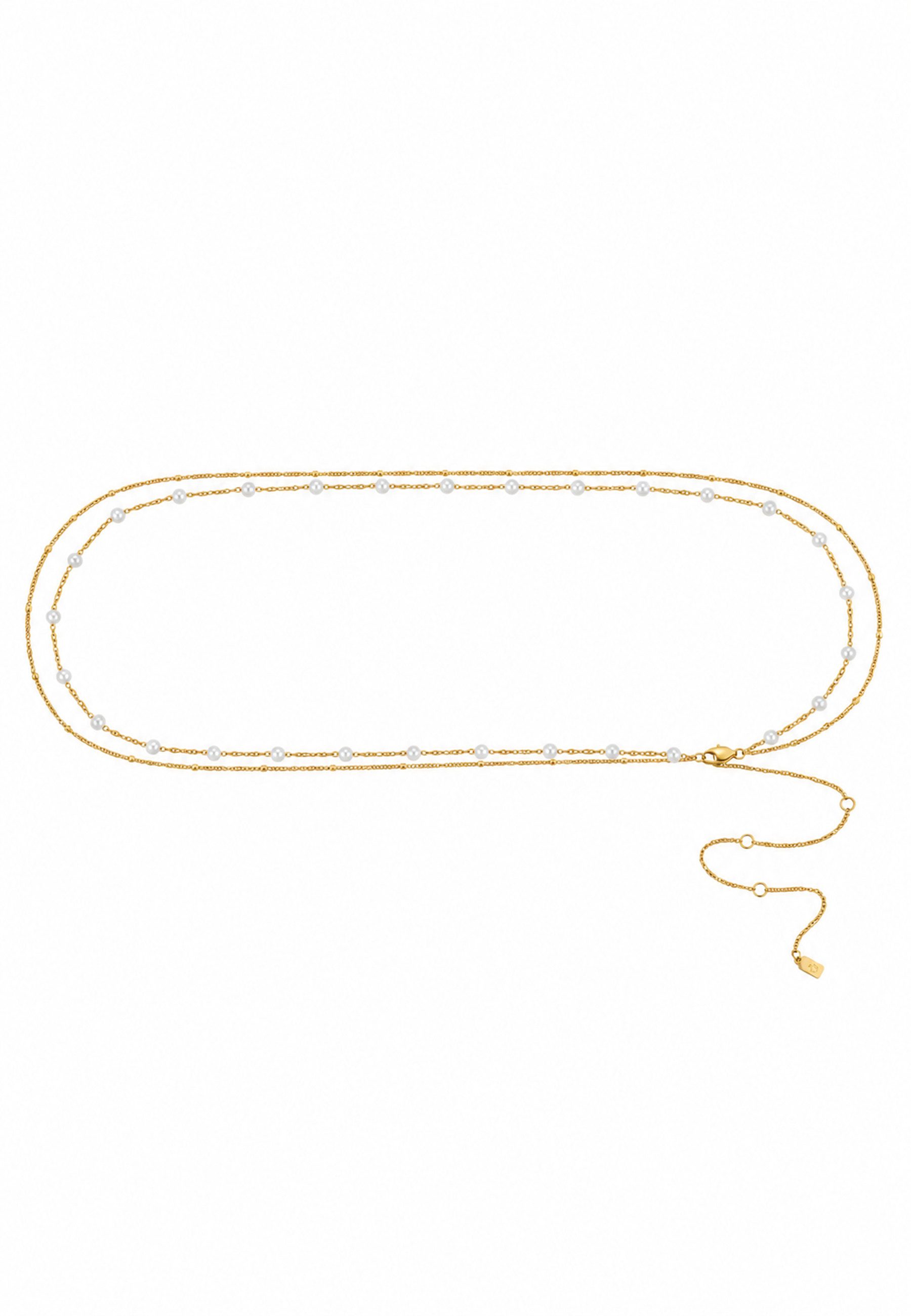 Hey Happiness Bauchkette Starburst & Perle – Zweireihige Damen-Taillenkette aus Edelstahl, wasserfester Layering-Körperschmuck, geschenk für Frauen