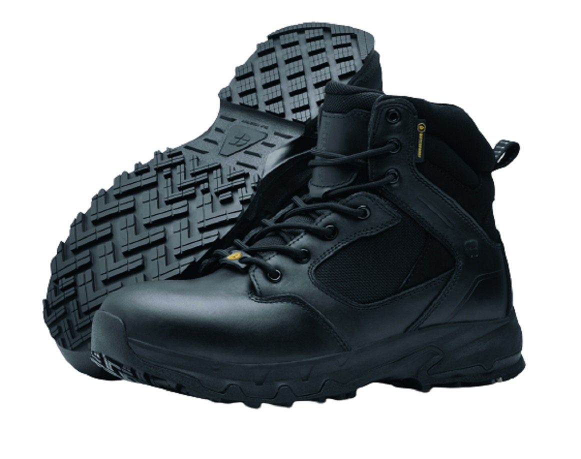 Shoes For Arbeitsschuh MID Leder Crews DEFENSE Leder wasserdicht, schwarz