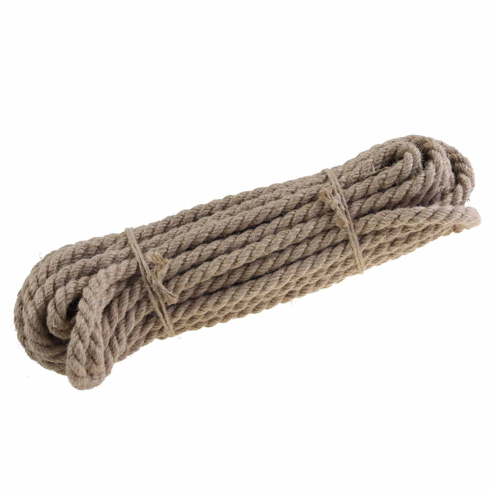 maDDma 1m Meterware Juteseil gedreht Kordel Naturseil Tauwerk, natur Seil