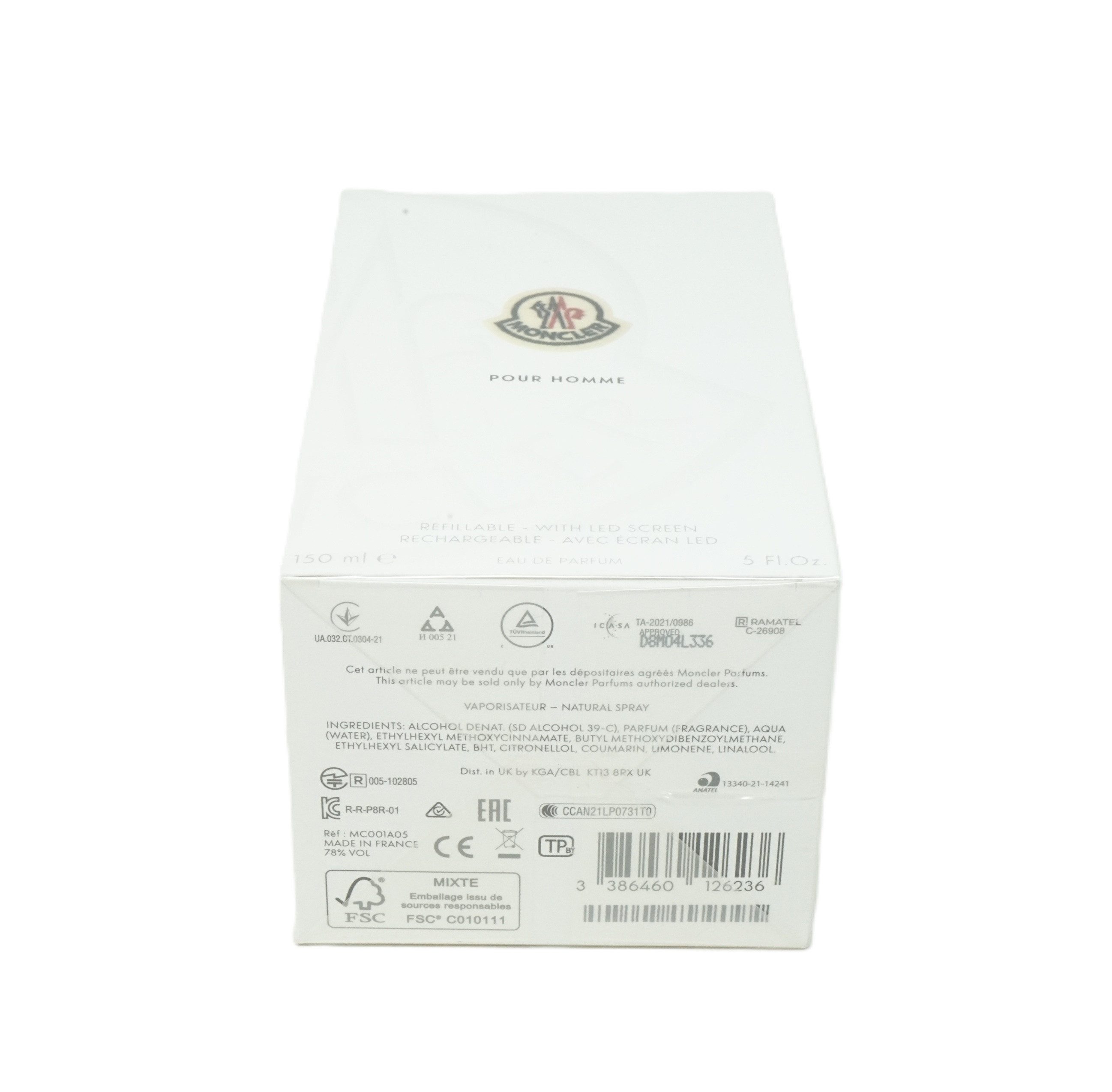MONCLER Eau de Parfum Moncler Pour Homme Refillable Eau de Parfum 150 ml