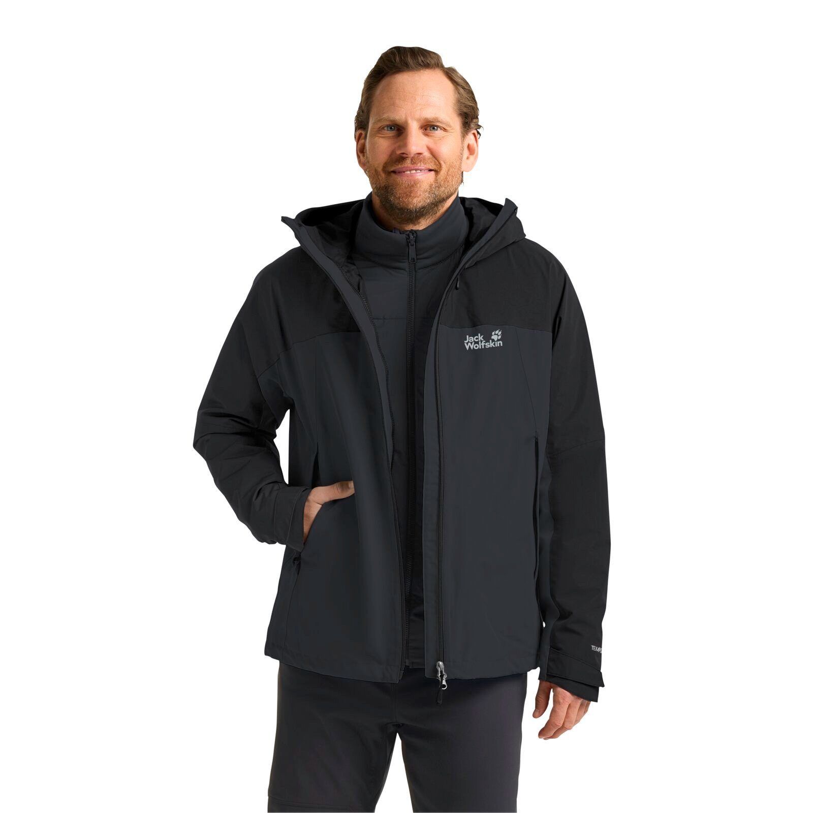 Jack Wolfskin Funktionsjacke Übergangs-Wanderjacke Wild Places 3in1 (wasser günstig online kaufen