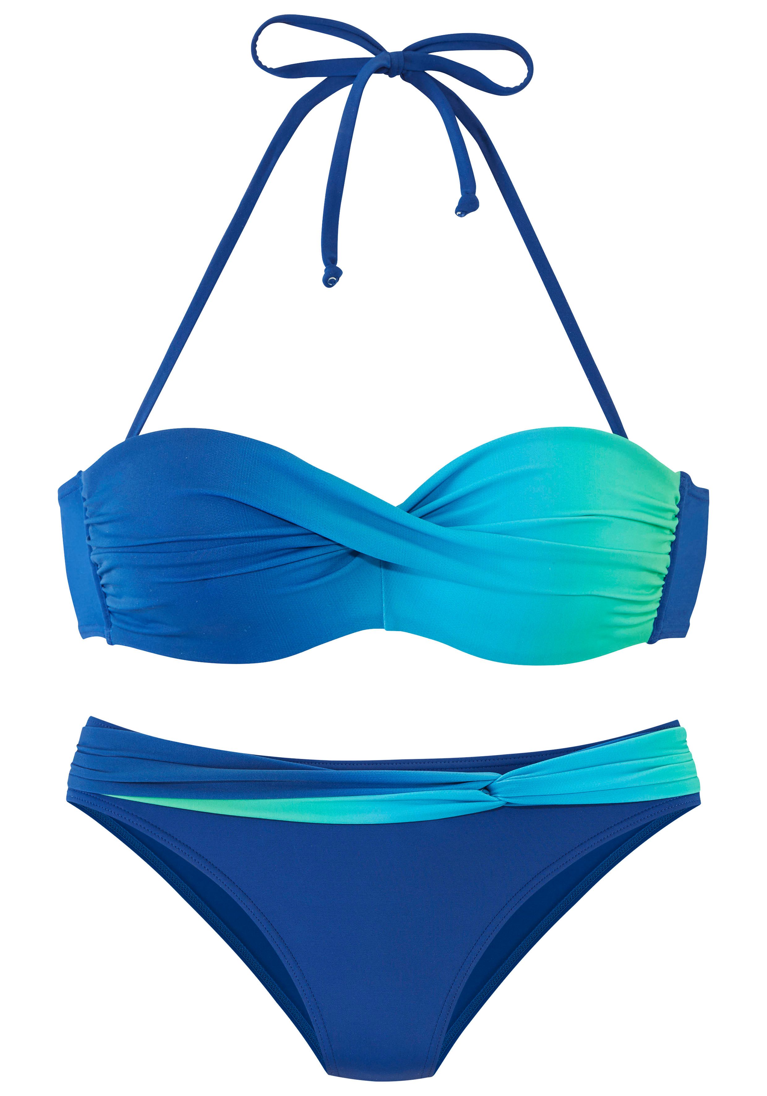 LASCANA Bügel-Bandeau-Bikini im modischen Farbverlauf günstig online kaufen
