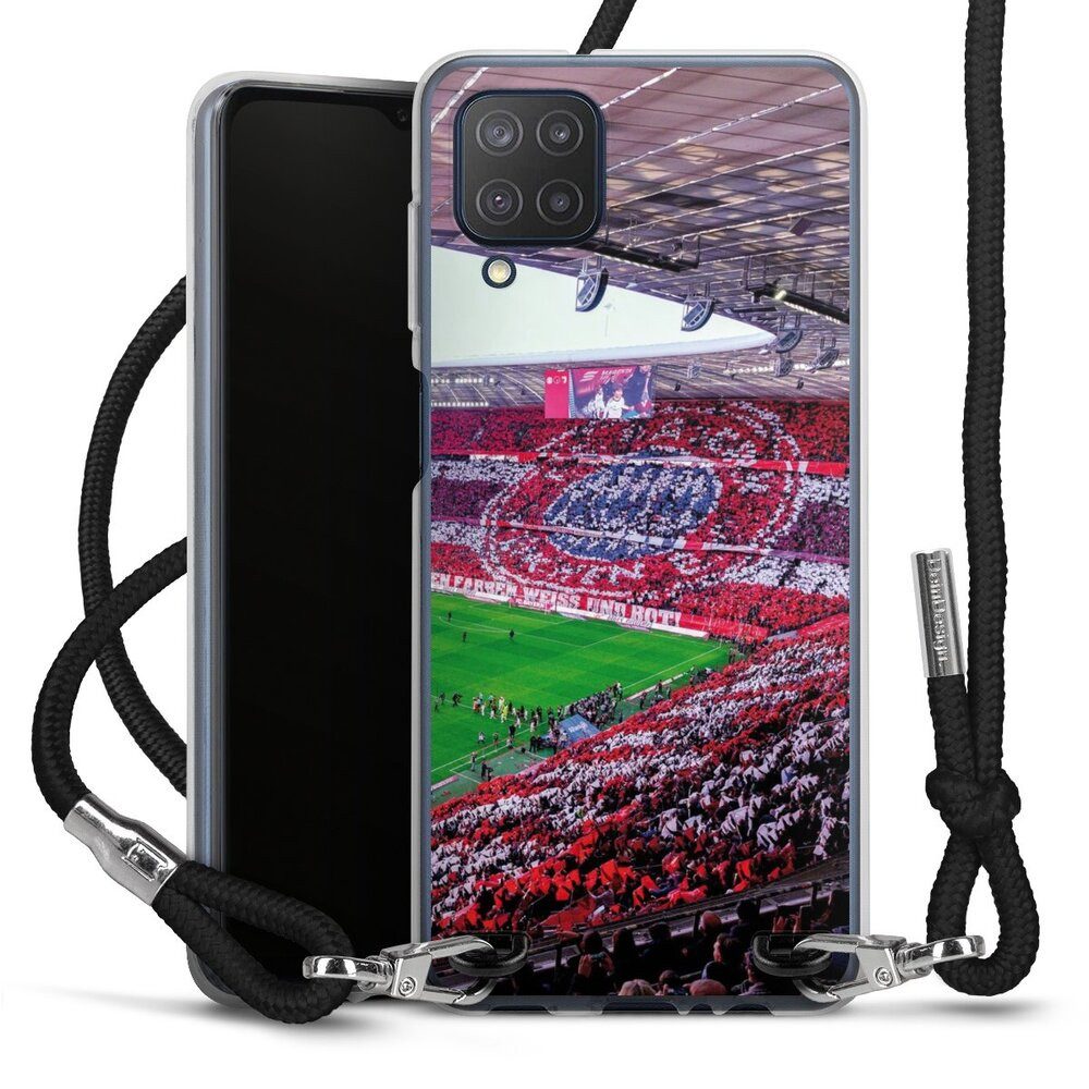 DeinDesign Handyhülle FCB Stadion FC Bayern München FCB Stadion Tribüne, Samsung Galaxy M12 Handykette Hülle mit Band Case zum Umhängen