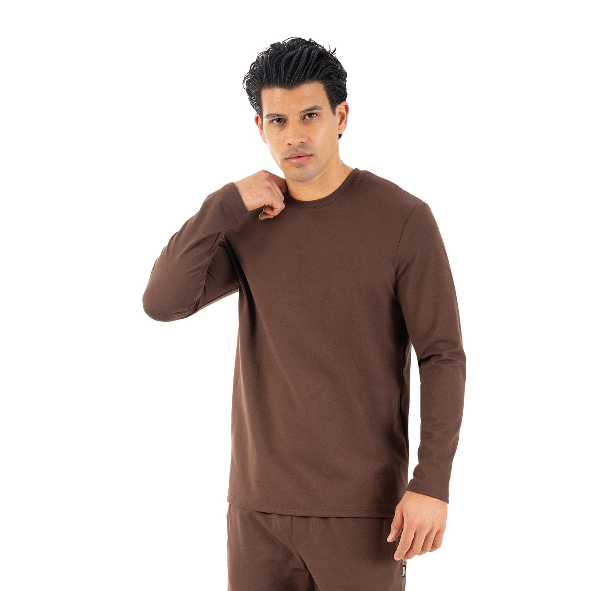Smilodox Longsleeve Xion, Atmungsaktives Shirt 3D Rubber Print, Hoher Bewegungsfreiheit Minimalistisches Design Langarm Oberteil Sport Freizeit Training