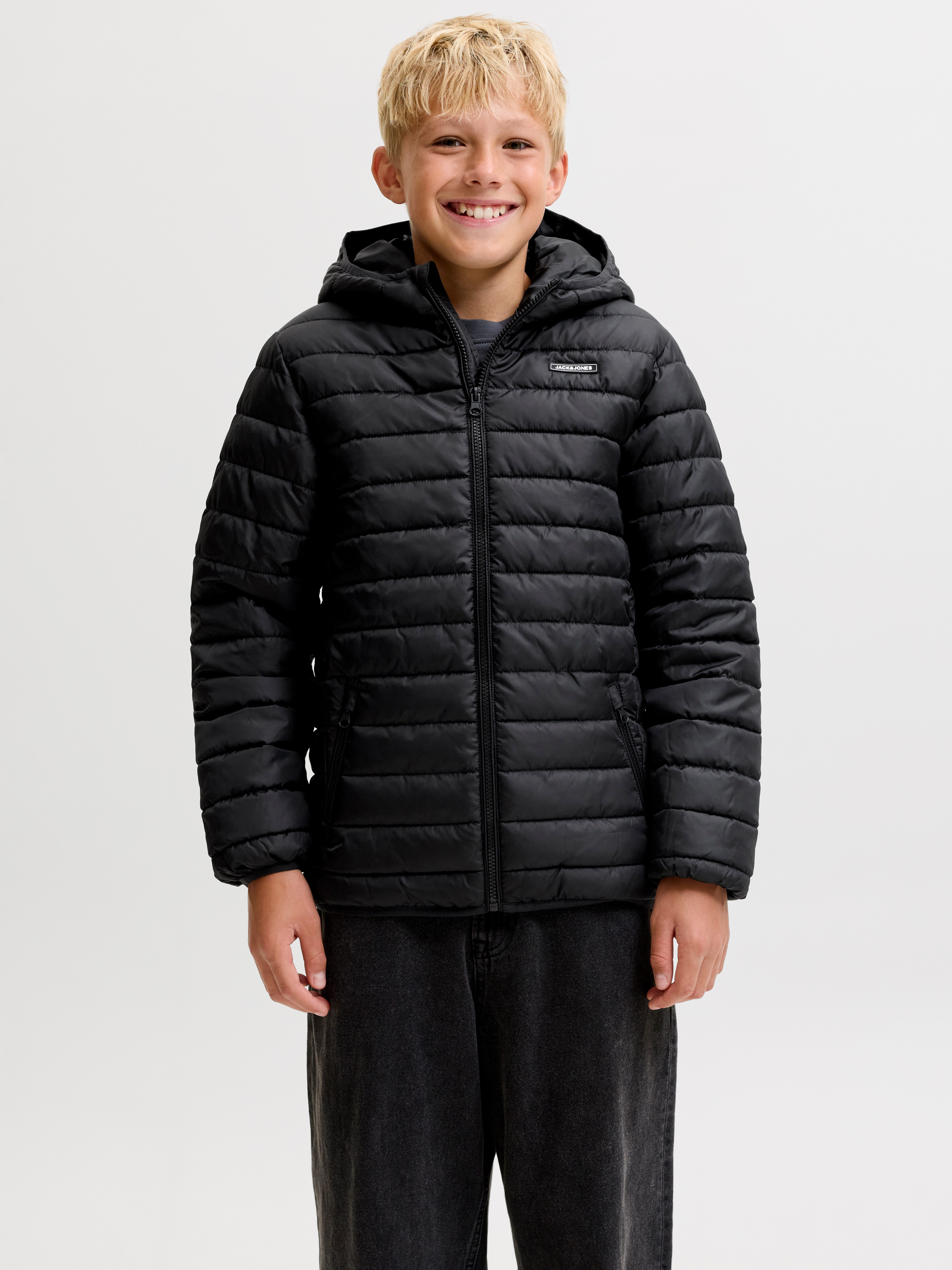 Jack & Jones Junior Steppjacke JJELVIS LIGHT PUFFER HOOD JNR Kunstfaser, regular fit