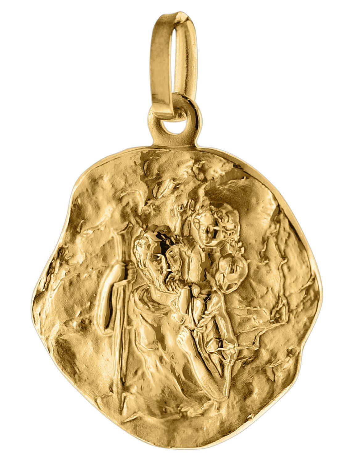 trendor Runder Anhänger Christophorus Gold 585 günstig online kaufen