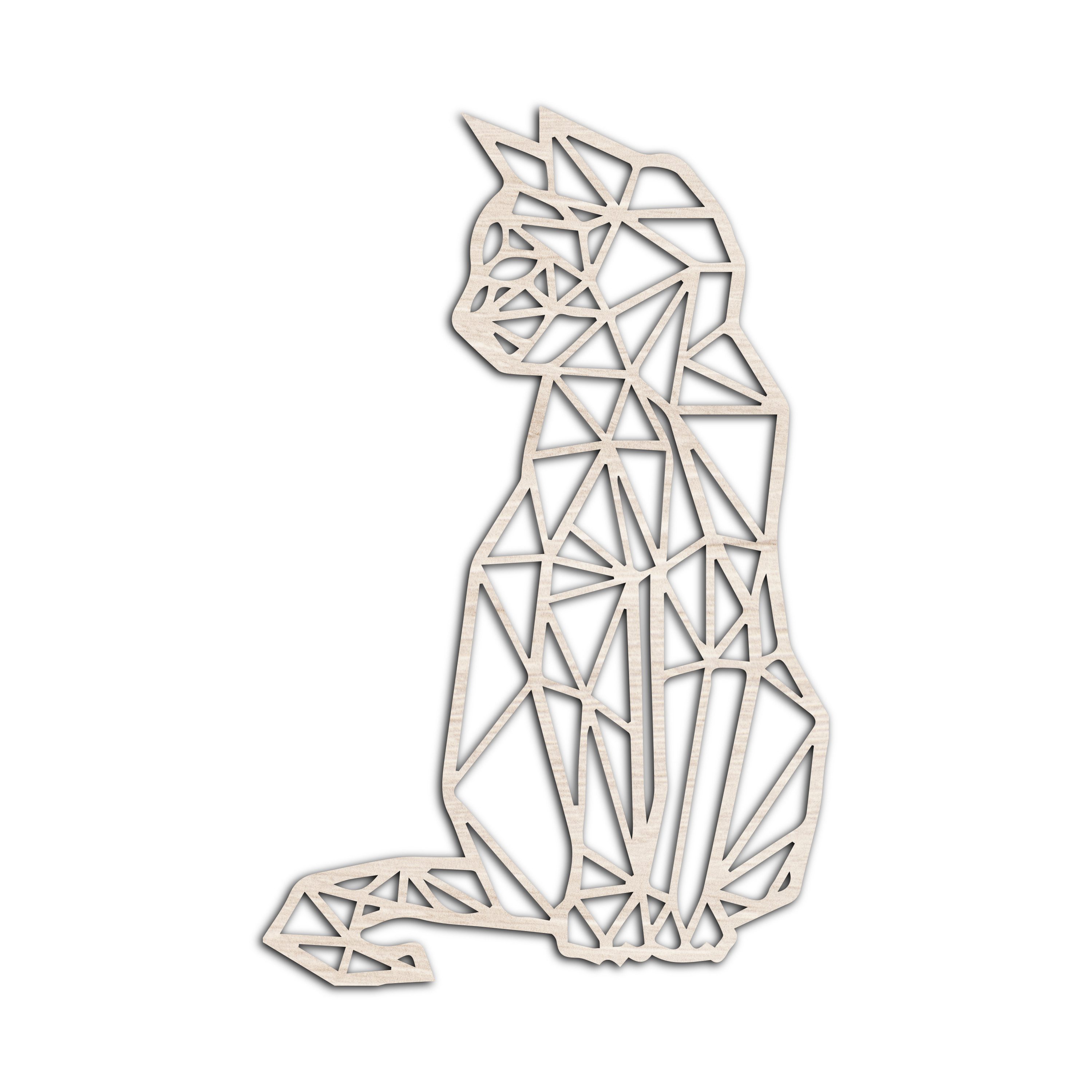 Namofactur Wandtattoo Polygon Katze XXL Wandtattoo