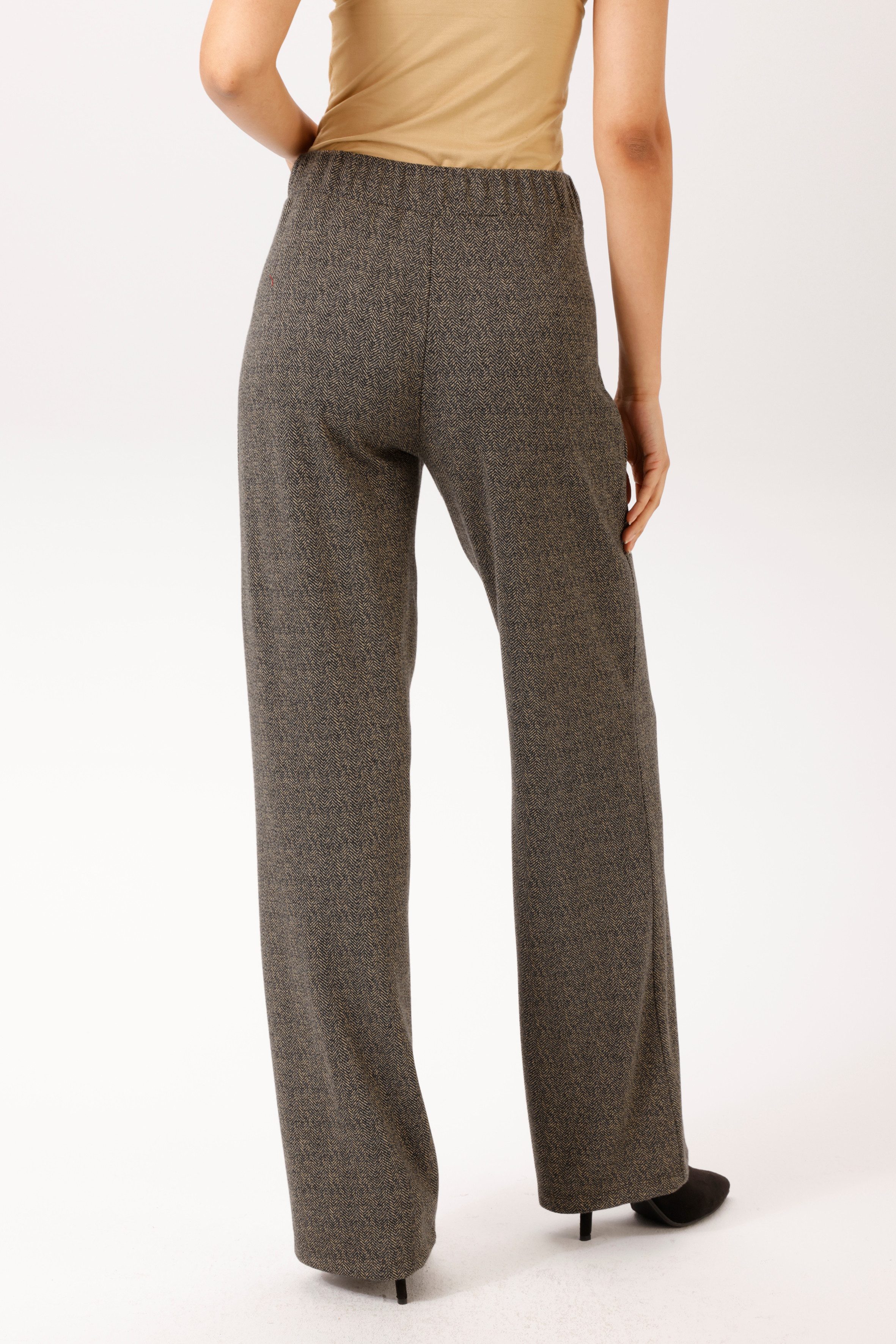 Aniston CASUAL Anzughose im dezenten Zick-Zack-Muster - NEUE KOLLEKTION