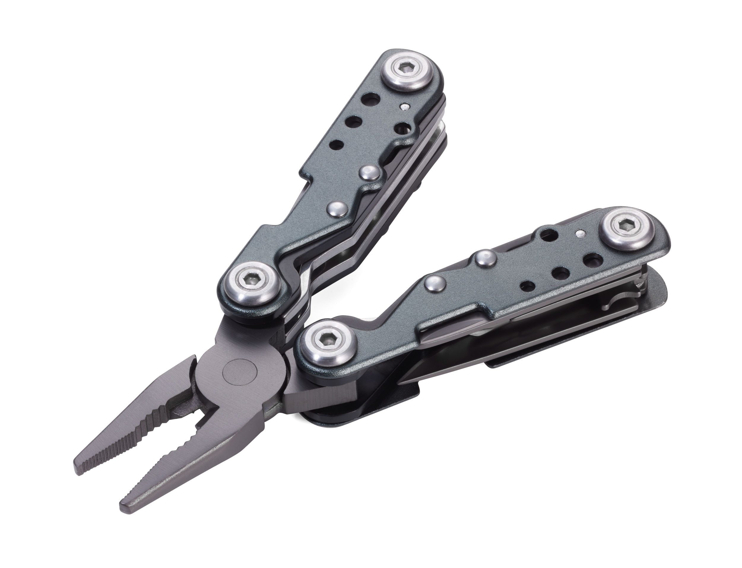 TROIKA Multitool Multifunktionswerkzeuge aus Edelstahl, verschiedene Anwendungsgebiete, klein, ideal für Schlüsselanhänger, mit Zange, Messer & Feile, kompakt
