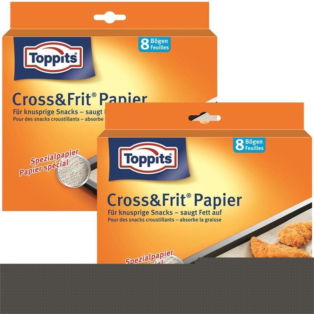 Toppits Küchenorganizer-Set Toppits® Cross & Frit Papier Back-Spezialpapier Snackpapier 8 Bögen