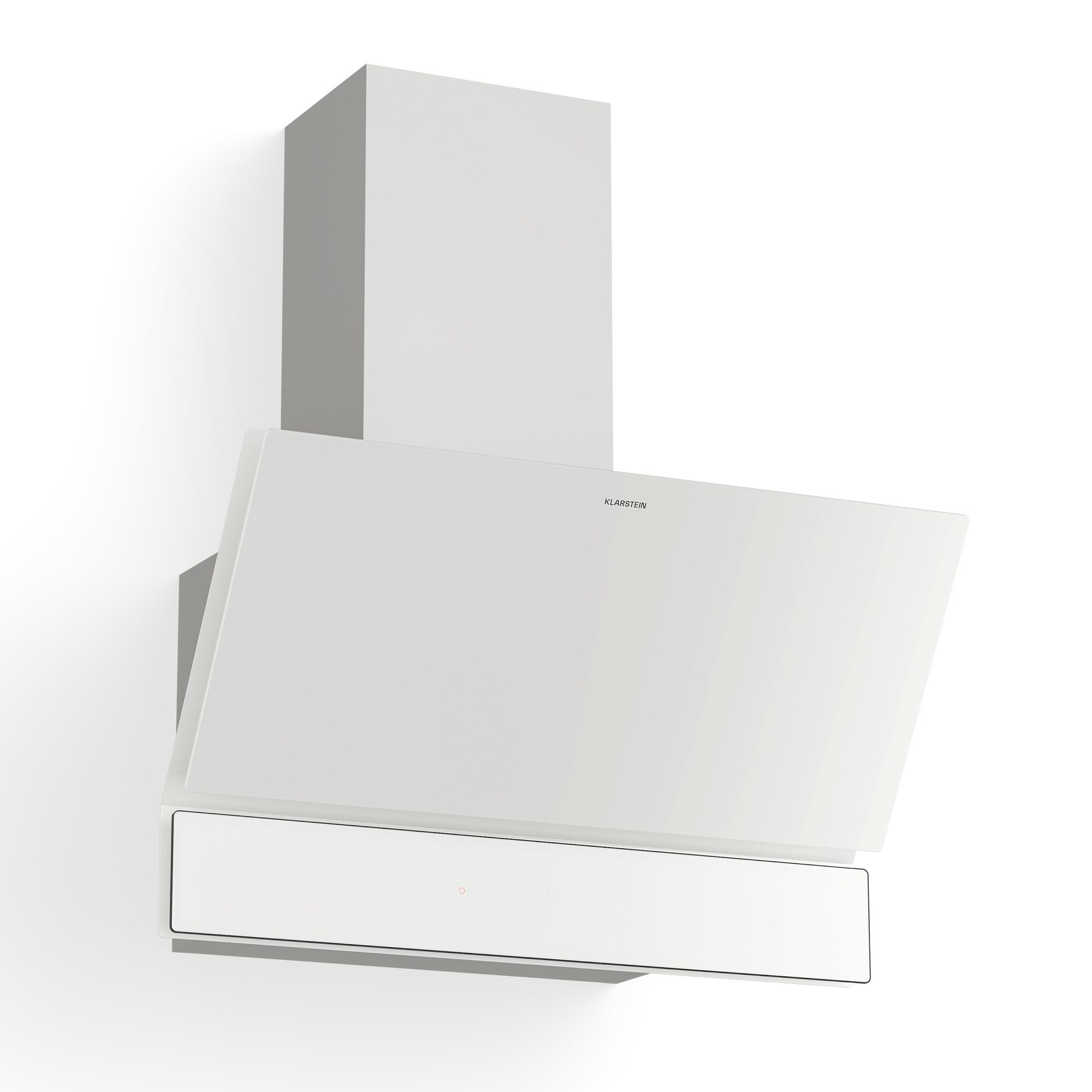 Klarstein Deckenhaube Velaire Angeled Dunstabzugshaube Head free Umluft Abluft Touch LED Weiss
