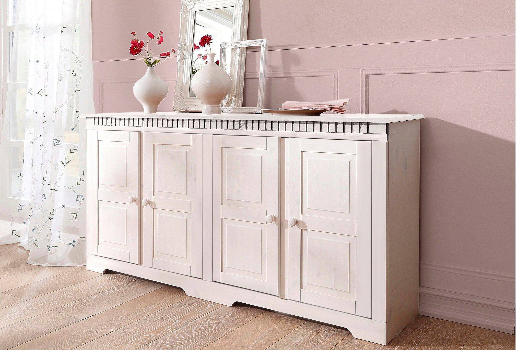 Home affaire Sideboard Lisa, Kommode aus massivem Kiefernholz, Breite 158,5 cm