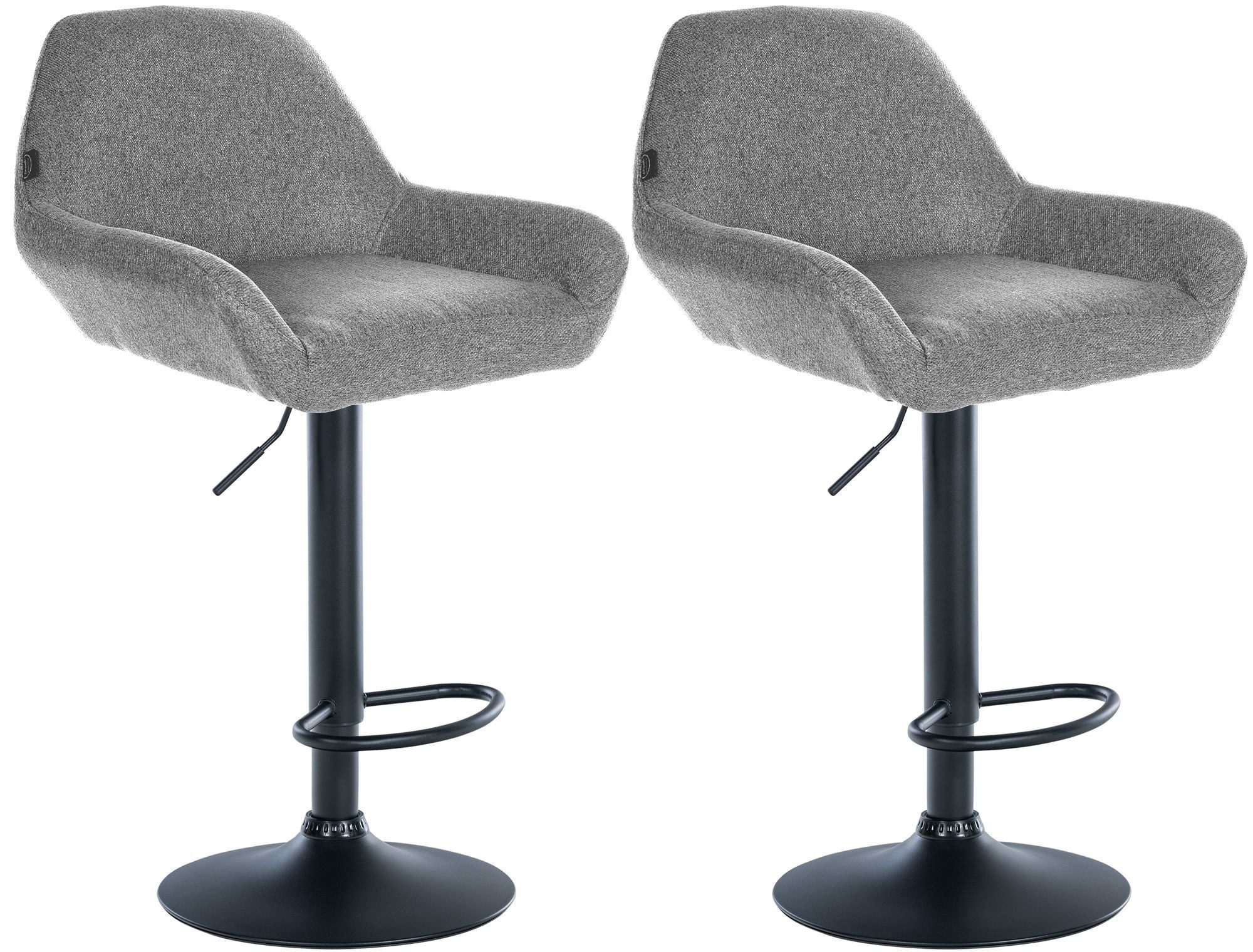 CLP Barhocker Braga Stoff (Set, 2er), drehbar und höhenverstellbar