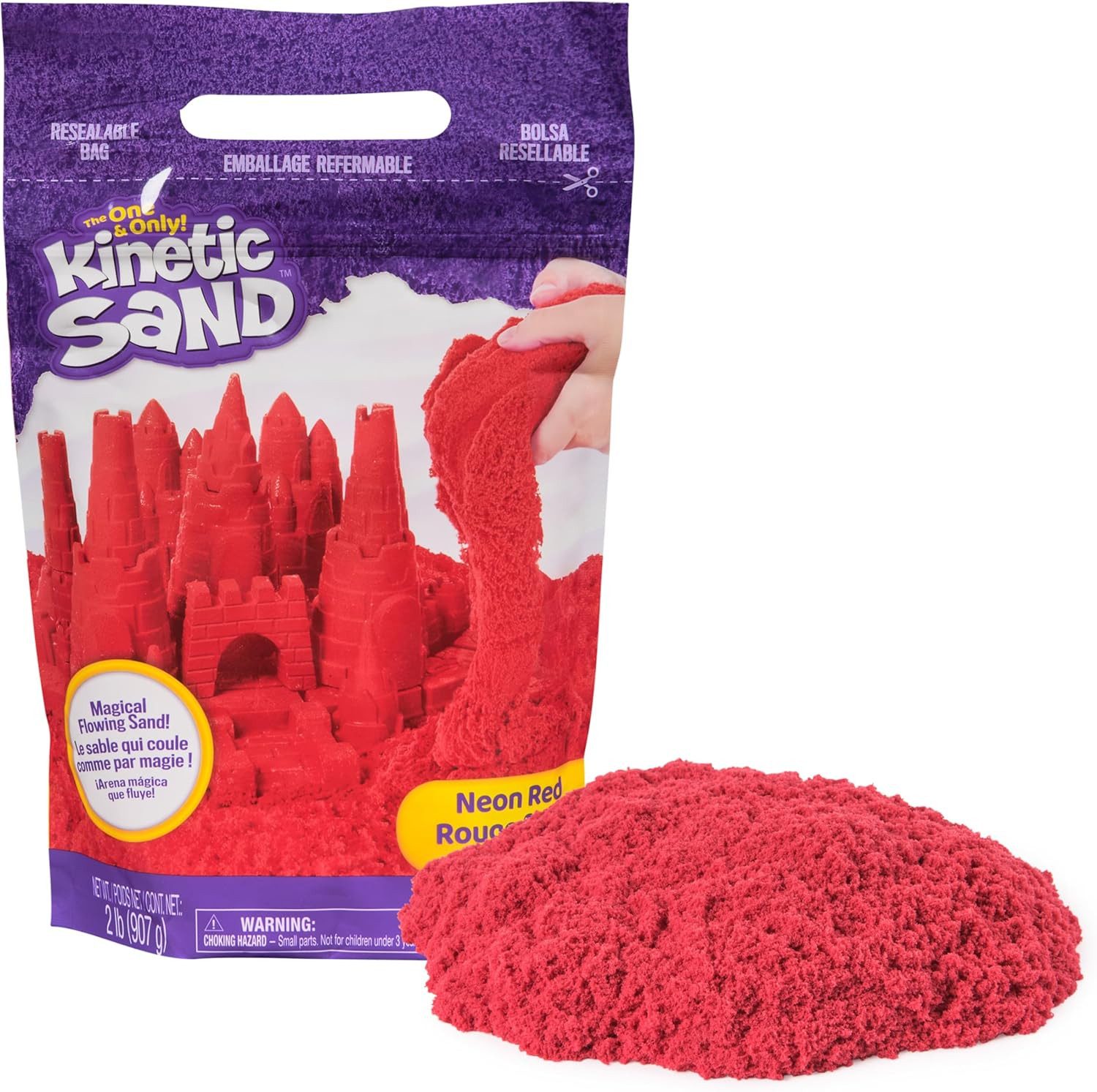 AMIGO Spiel Kinetic Sand Colour Bag rot 907 g Indoor-Sandspiel ab 3 J.