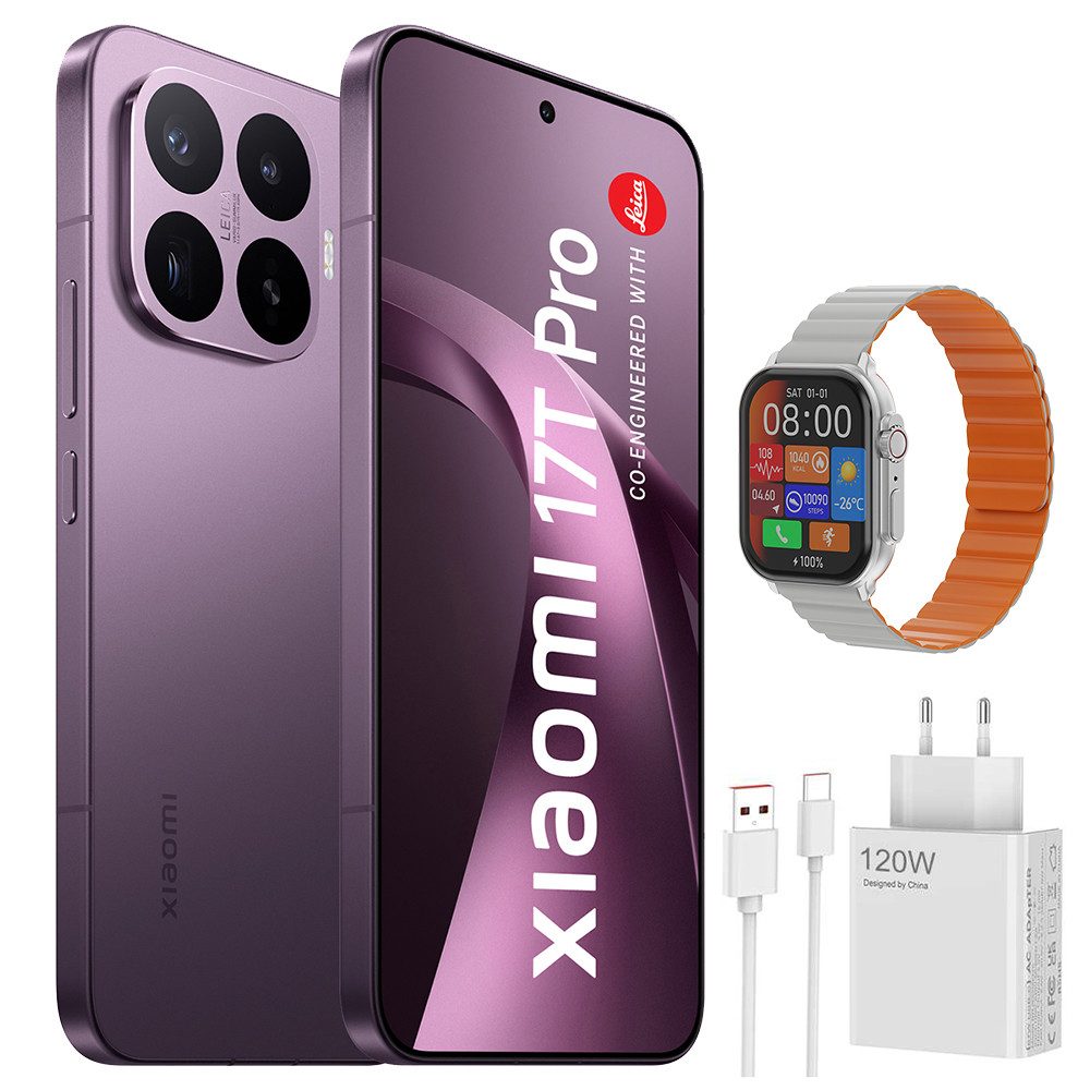 Xiaomi 17T Pro 12+512GB Smartphone & 120W HyperCharge & Smartwatch Handy (50 MP Kamera)
