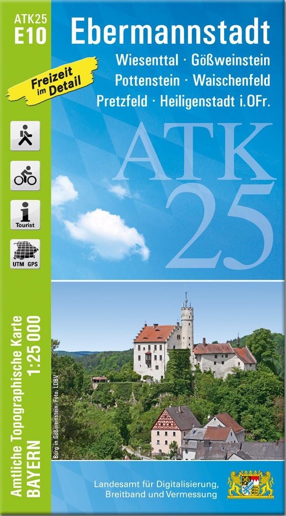 ATK25-E10 Ebermannstadt (Amtliche Topographische Karte 1:25000) / diverse, Wiesenttal, Gößweinstein, Pottenstein, Waischenfeld, Pretzfeld, Heiligenstadt i.OFr.