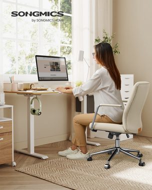 SONGMICS Bürostuhl, Schreibtischstuhl, PU-Oberfläche, leicht zu reinigen, höhenverstellbar