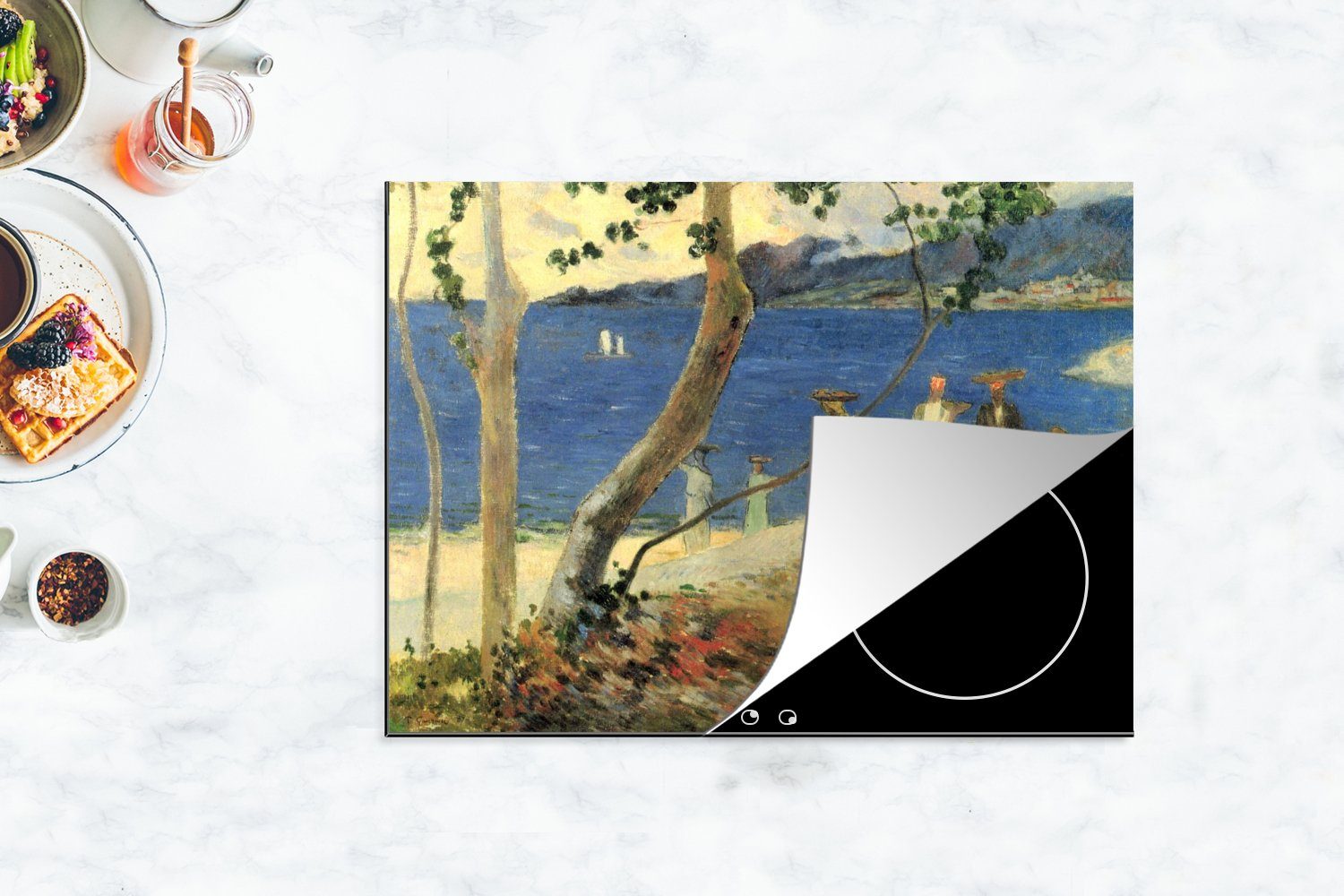 Paul (1 Am Vinyl, cm, 70x52 nutzbar, von Gauguin, Mobile MuchoWow Gemälde - Ceranfeldabdeckung Arbeitsfläche Herdblende-/Abdeckplatte tlg), Meer