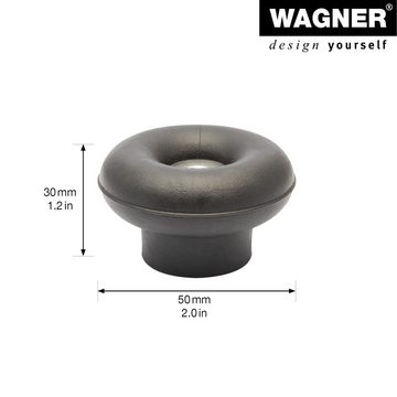 WAGNER design yourself Türstopper Boden-/Wandtürstopper Retro OURDOOR - Ø 50 x 30 mm, diverse Formen, Stopper aus hochwertigem Vollgummi & Edelstahlschraube