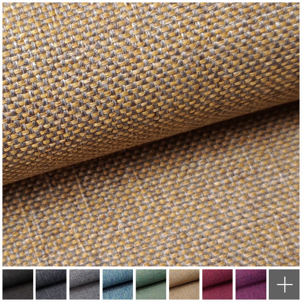 novely® Stoff LARISO Gewebter Polsterstoff Melange Möbelstoff Flachgewebe, Robust, Elegant, Meterware, 1lfm