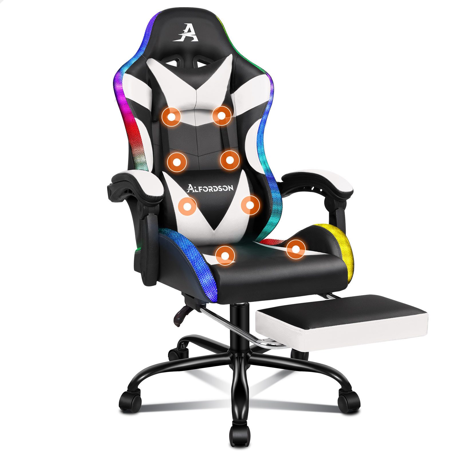 ALFORDSON Gaming-Stuhl Massagestuhl mit LED, ergonomischer günstig online kaufen