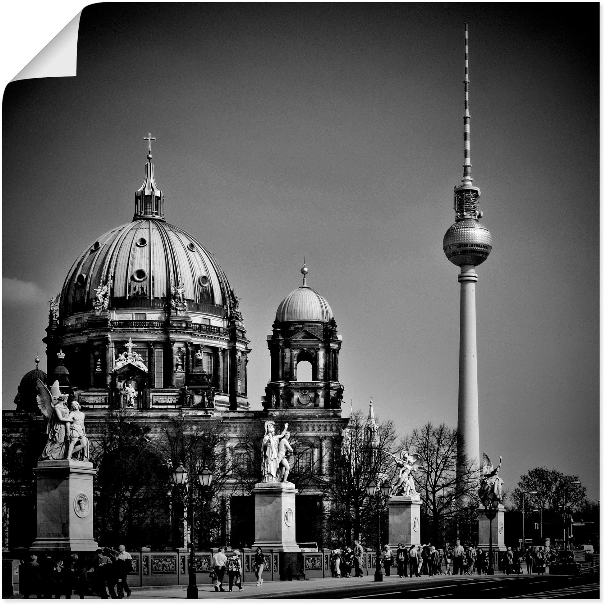 Artland Wandbild Berlin Unter versch. Wandaufkleber Gebäude Leinwandbild, als St), in oder Größen (1 den Linden, Poster