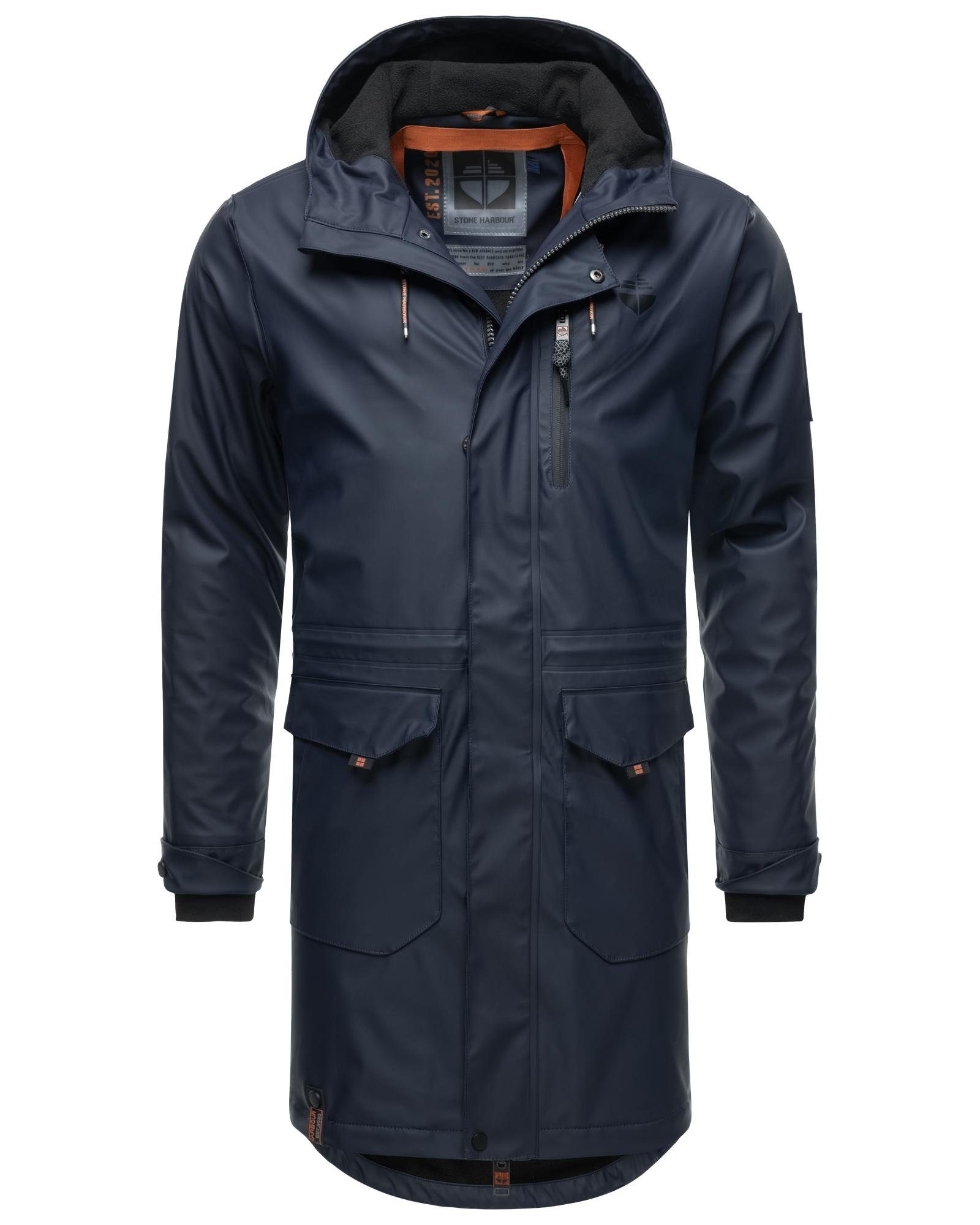 Stone Harbour Regenmantel Verdaan Wasserdichter Regenparka mit Fleece-Innenfutter