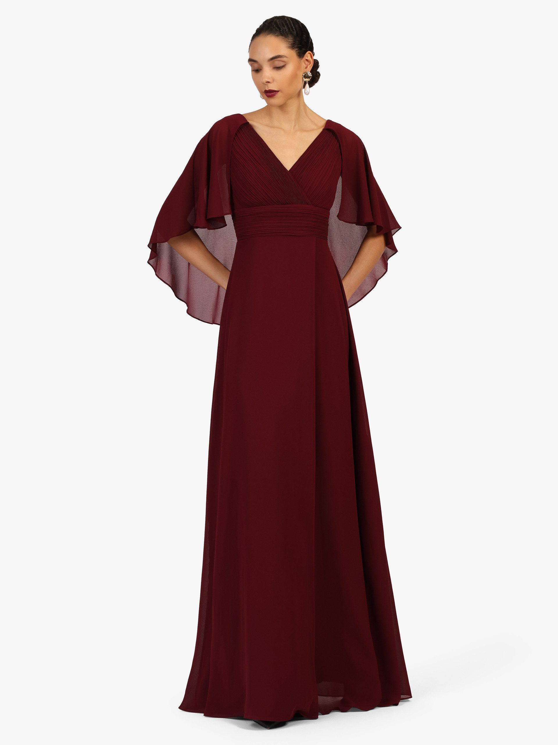 Kraimod Abendkleid mit Flügelärmeln & Falten-Top günstig online kaufen