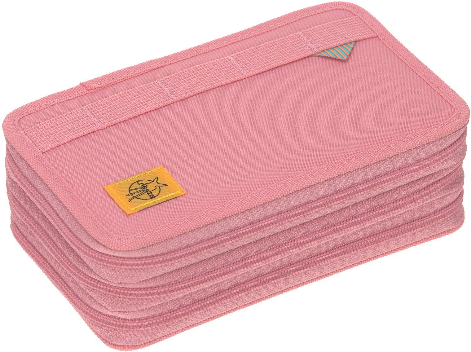 LÄSSIG Federmäppchen Unique, Triple, Dreifach aus Mäppchen, PET-Flaschen Pink, recycelten