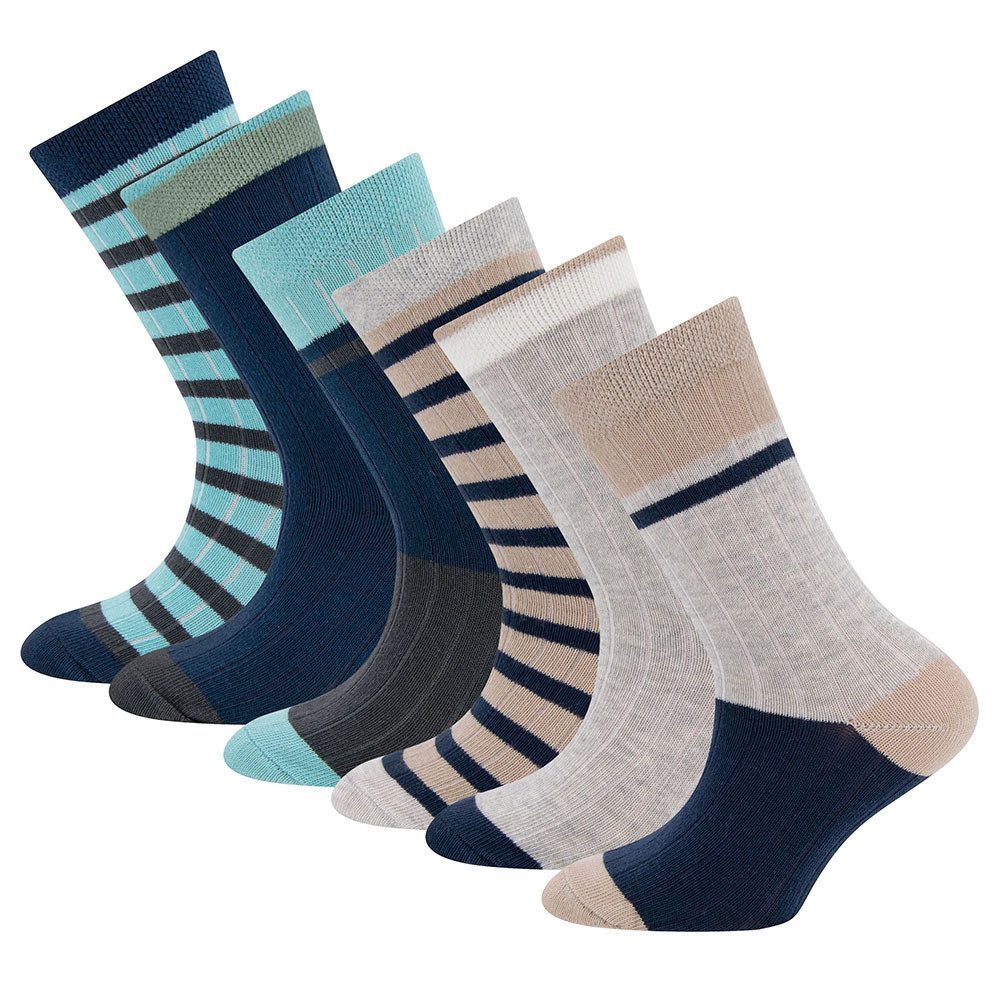 Socken Socken 6er Pack Rippe/Ringel