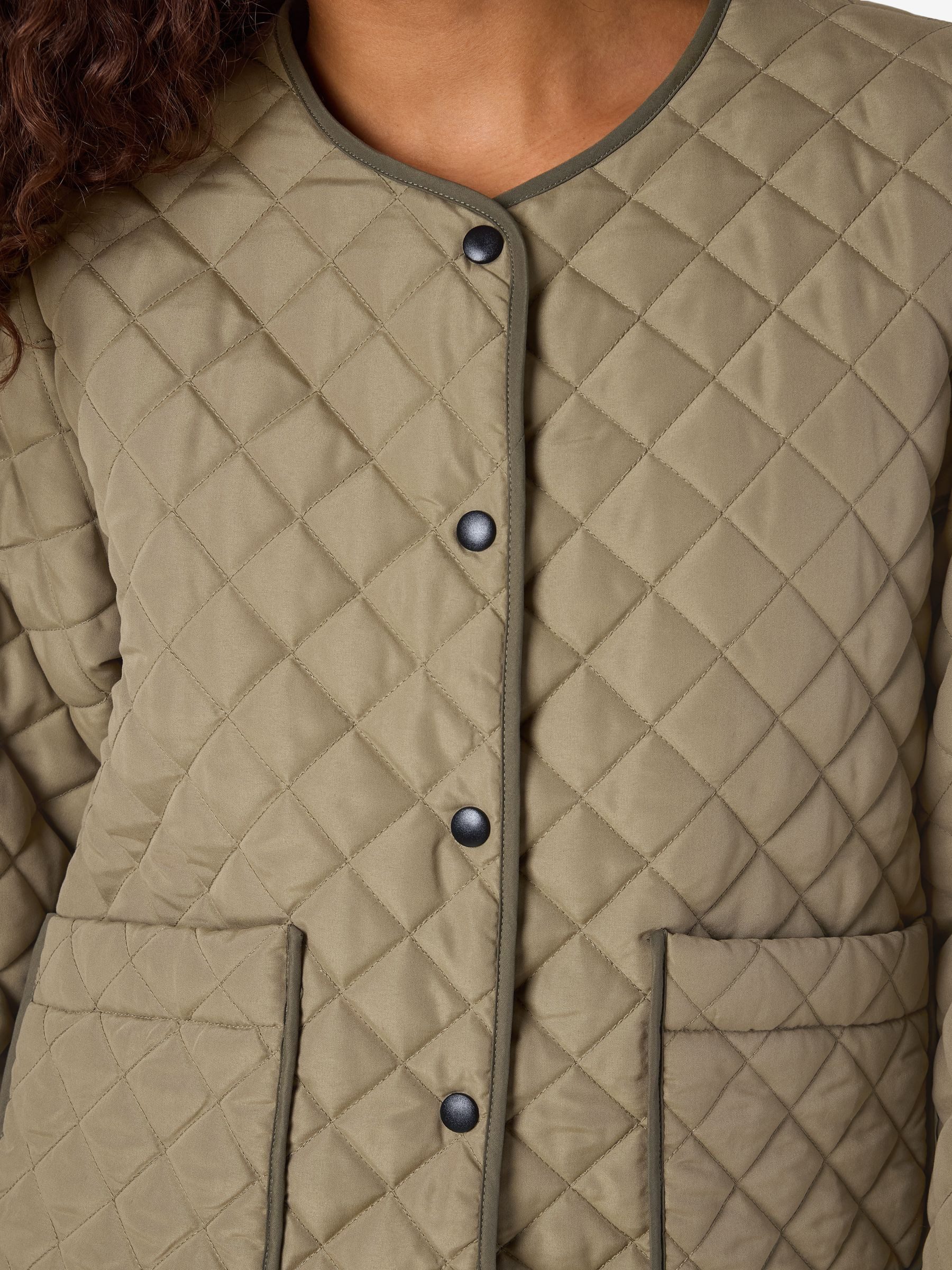 Noisy may Blouson leicht gesteppt, mit Druckknöpfen und Taschen (1-St) NMHARPER QUILTED JACKET