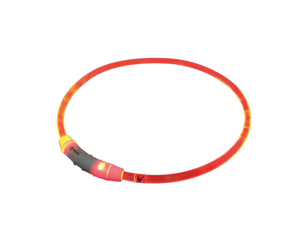 Nobby Hundehalsbandleuchte Nobby LED Leuchthalsband Visible L transparent rot