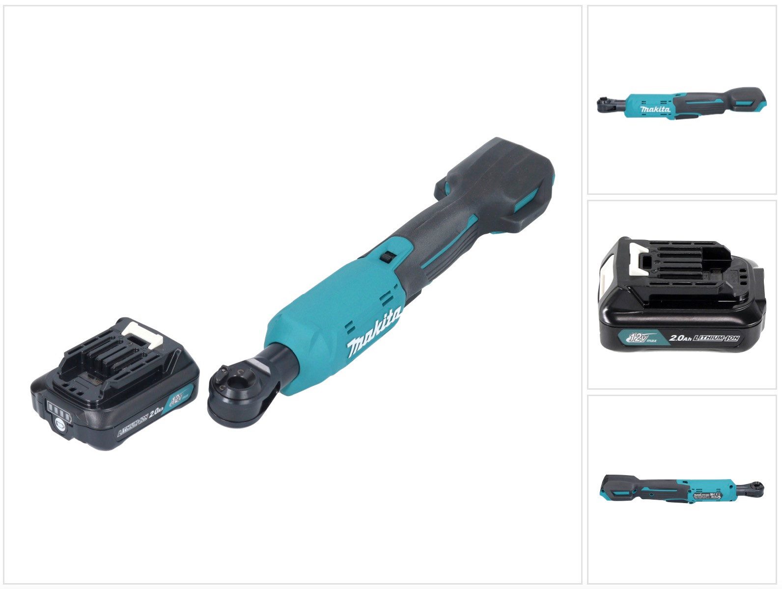 Makita Umschaltknarre WR 100 DA1 Akku Ratschenschrauber 12 V 47,5 Nm 1/4" 3/8" + 1x Akku