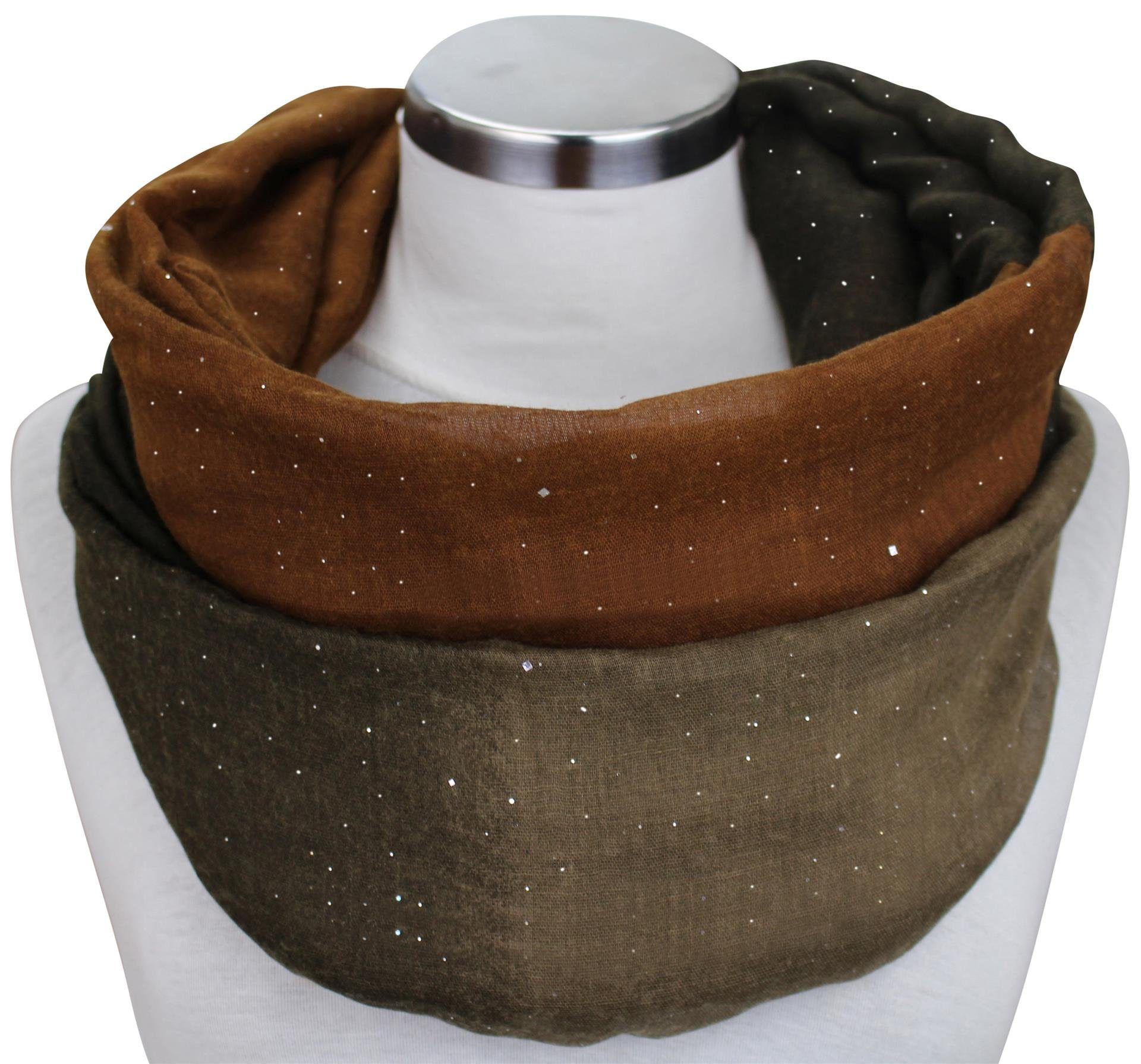 Loop Damen Glitzer Farbverlauf Loopschal Schal Halstuch günstig online kaufen