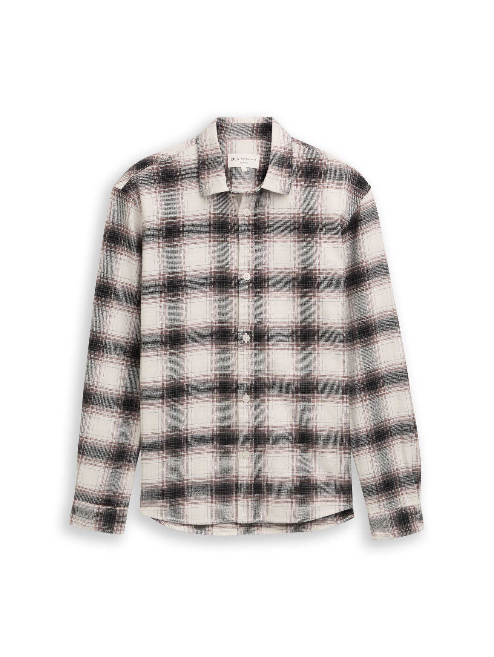 TOM TAILOR Denim Langarmhemd Blusen & Shirts Relaxed Fit Hemd mit Karomuster