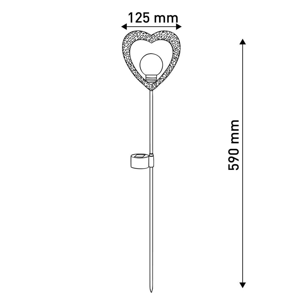 LED Gartenleuchte Herz-Form näve LED Außenleuchte Steckleuchte Solarleuchte Solarleuchte,