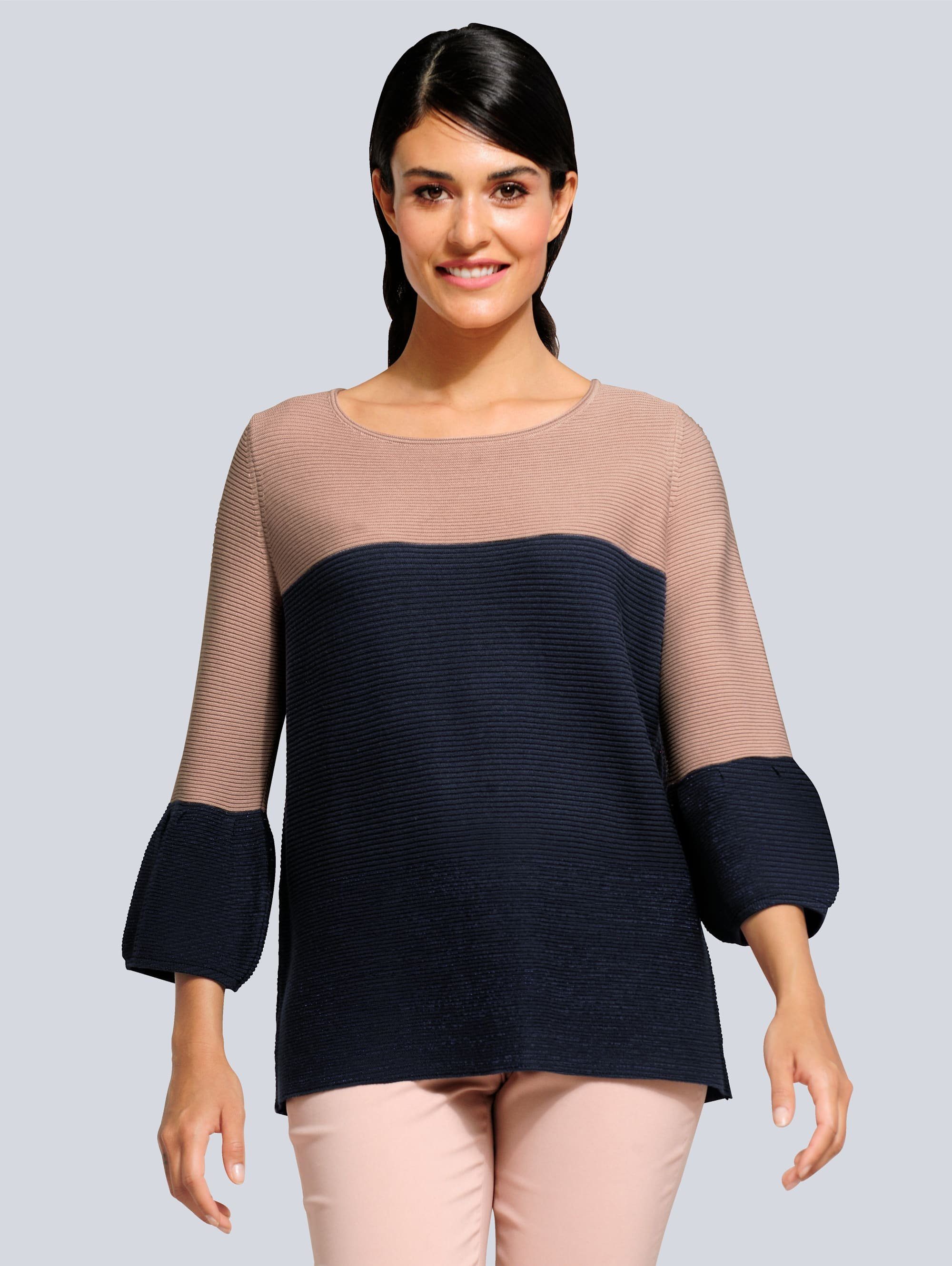 pullover mit trompetenärmeln schwarz