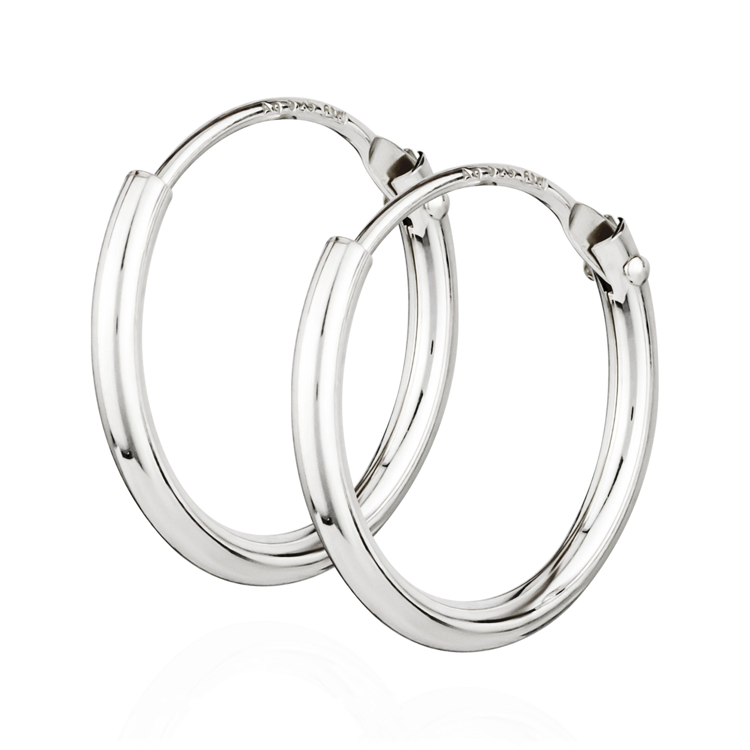 Paar Creolen Paar 925 Sterling Silber Creolen Ø 13mm, 3802