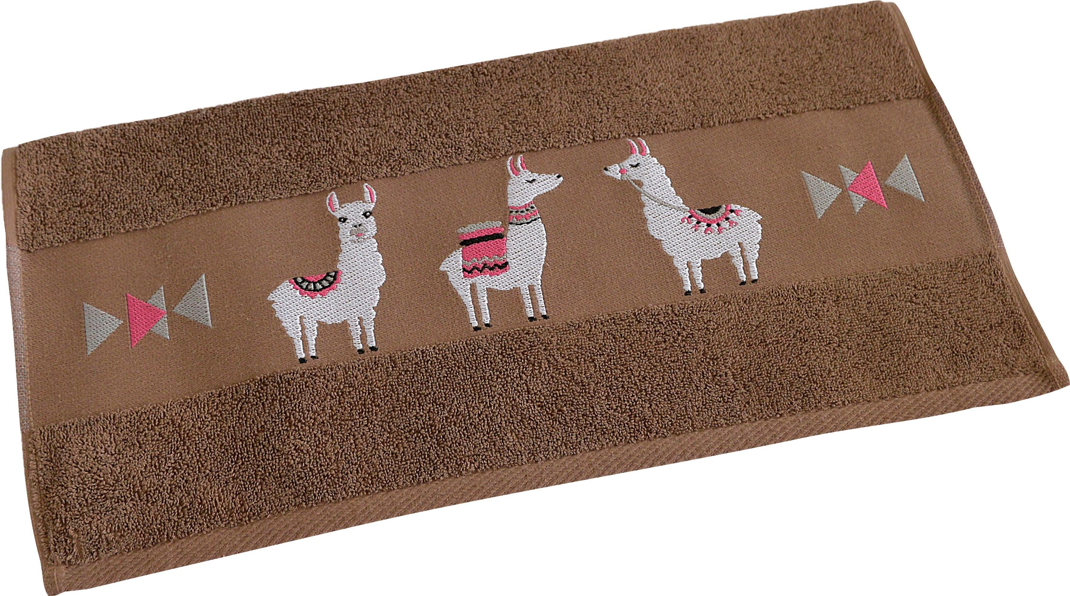 Dyckhoff Duschtuch Lama, Walkfrottee (1-St), mit günstig online kaufen