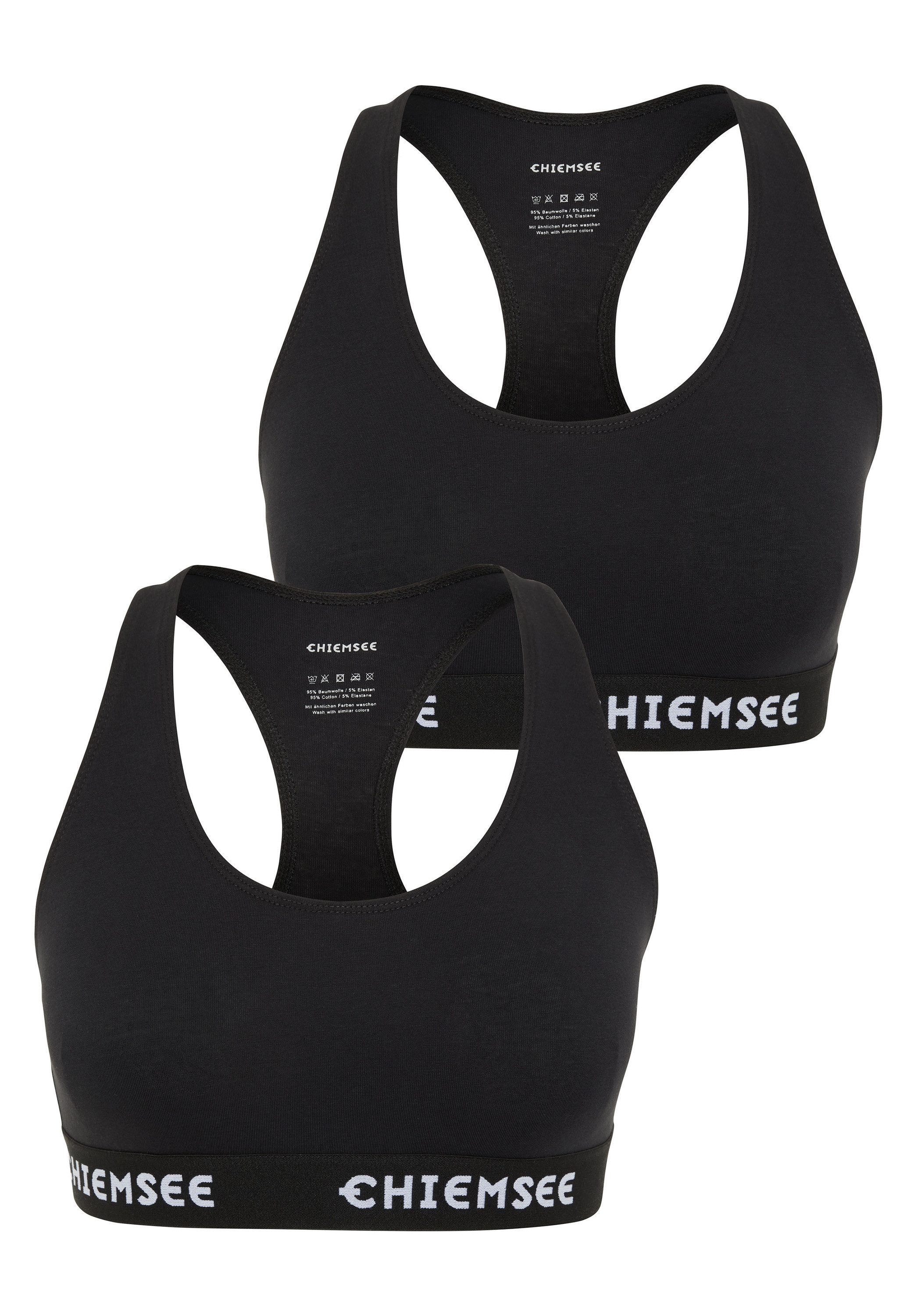 Chiemsee Sport-BH Bustier-Top im Zweierpack mit Label-Schriftzügen 1 (1)