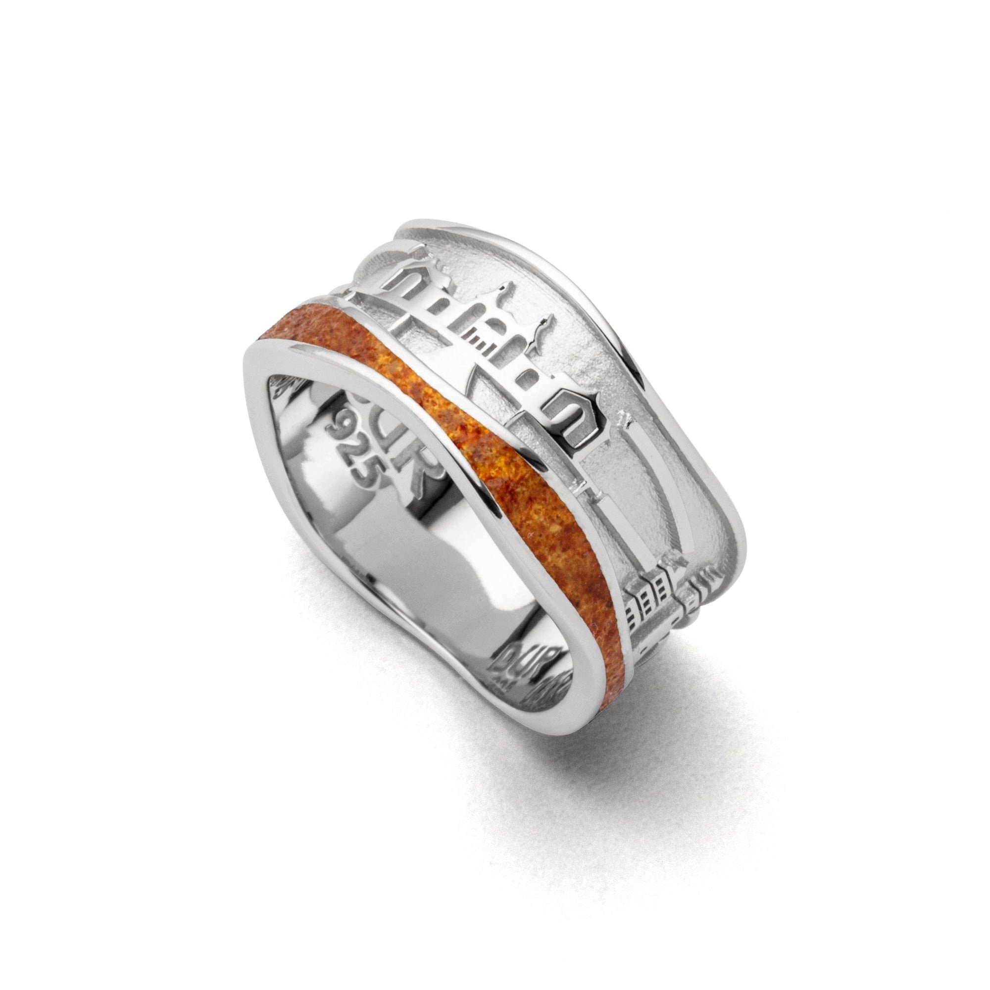 Fingerring DUR Schmuck: Ring "Strandwellen - Rügen" mit Bernstein, R5873