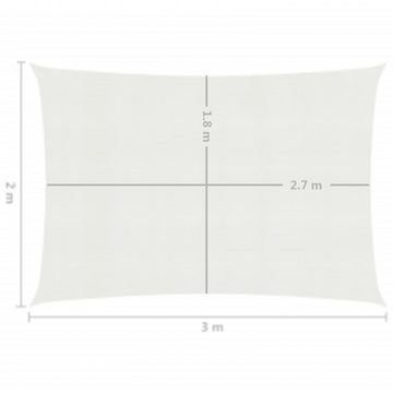 vidaXL Balkonsichtschutz Sonnensegel 160 g/m² Weiß 2x3 m HDPE (1-St)