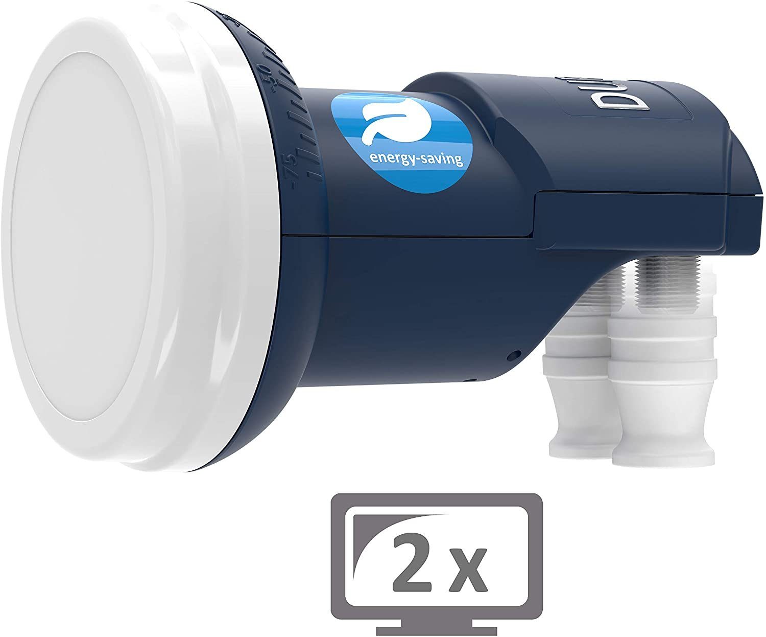 DUR-line DUR-line Blue ECO Twin - Stromspar-LNB - 2 Teilnehmer - Premium-Qualit Universal-Twin-LNB